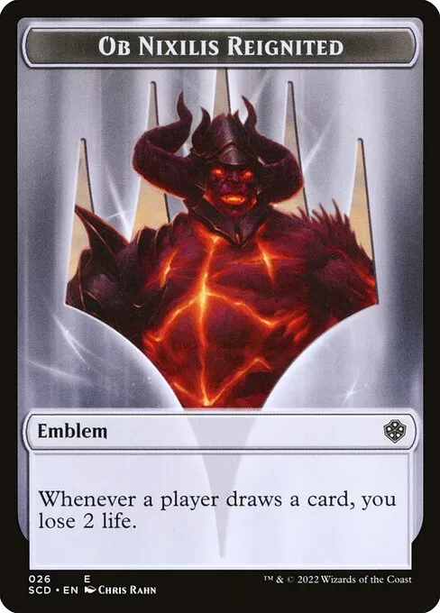 Ob Nixilis Reignited Emblem · Starter Commander Deck Tokens 26/27