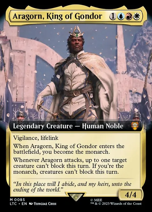 Aragorn, King of Gondor · Tales of Middle-earth Commander 85/591