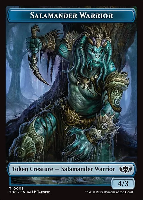 Salamander Warrior · Tarkir: Dragonstorm Commander Tokens 8/34
