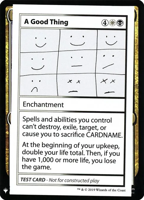 A Good Thing · Mystery Booster Playtest Cards 2019 86/121