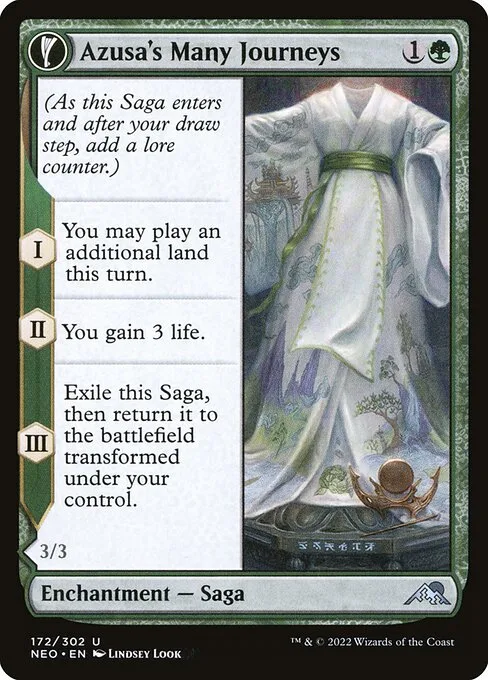 Azusa's Many Journeys // Likeness of the Seeker · Kamigawa: Neon Dynasty 172/531