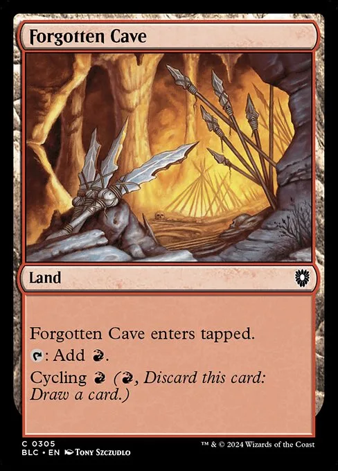 Forgotten Cave · Bloomburrow Commander 305/356