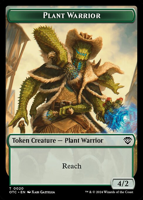 Plant Warrior · Outlaws of Thunder Junction Commander Tokens 20/41