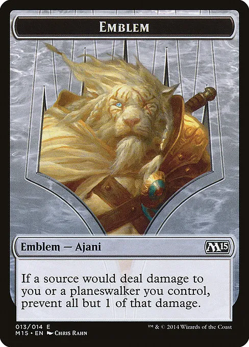 Ajani Steadfast Emblem · Magic 2015 Tokens 13/14