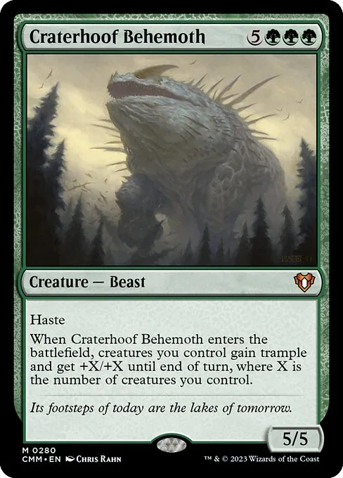 Craterhoof Behemoth · Commander Masters 280/1067