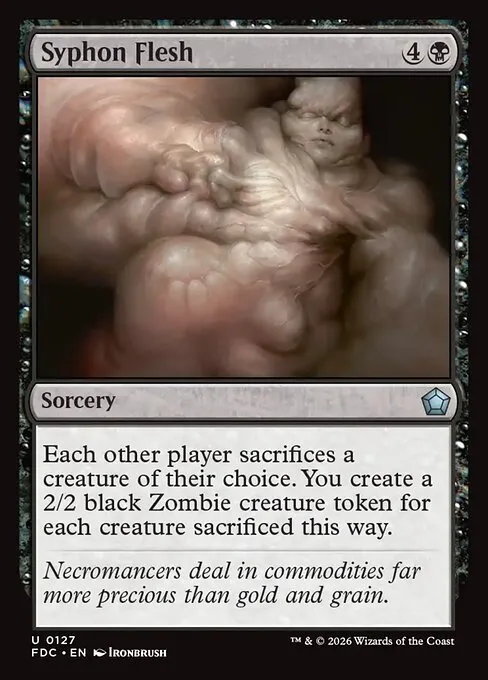 Syphon Flesh · Foundations Commander 127/3