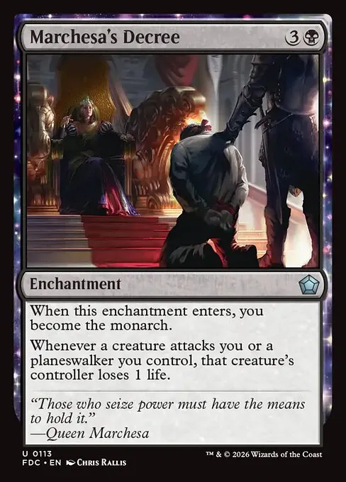 Marchesa's Decree · Foundations Commander 113/3