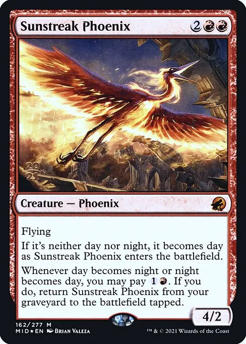 Sunstreak Phoenix · Innistrad: Midnight Hunt Promos 162s/155