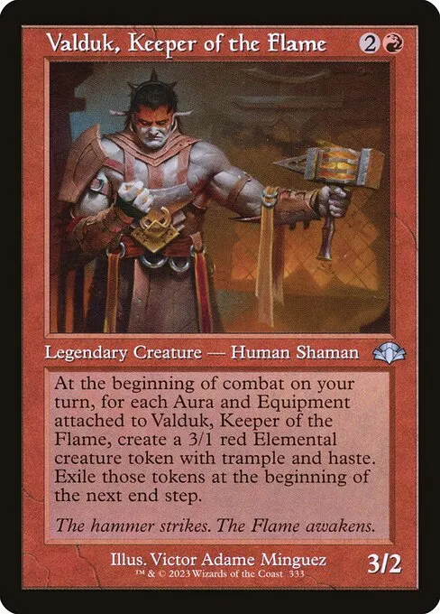 Valduk, Keeper of the Flame · Dominaria Remastered 333/457