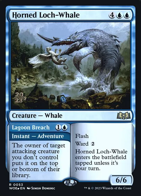 Horned Loch-Whale // Lagoon Breach · Wilds of Eldraine Promos 53s/160