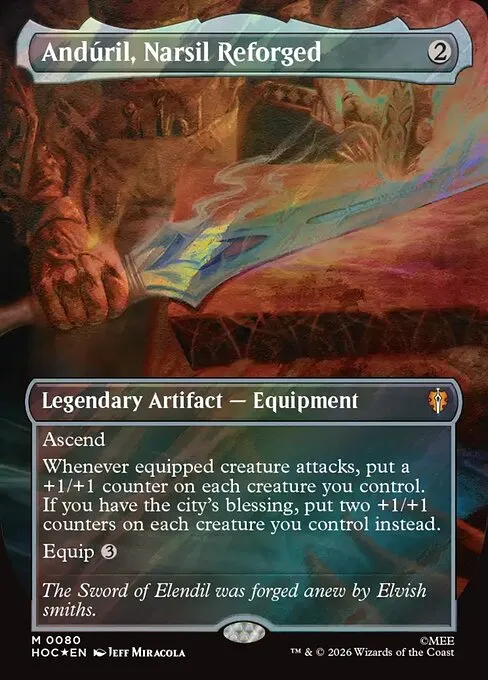 Andúril, Narsil Reforged · The Hobbit Commander 80/7
