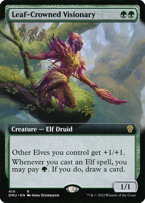 Leaf-Crowned Visionary · Dominaria United 414/453