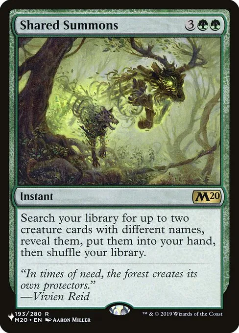Shared Summons · The List M20-193/5050
