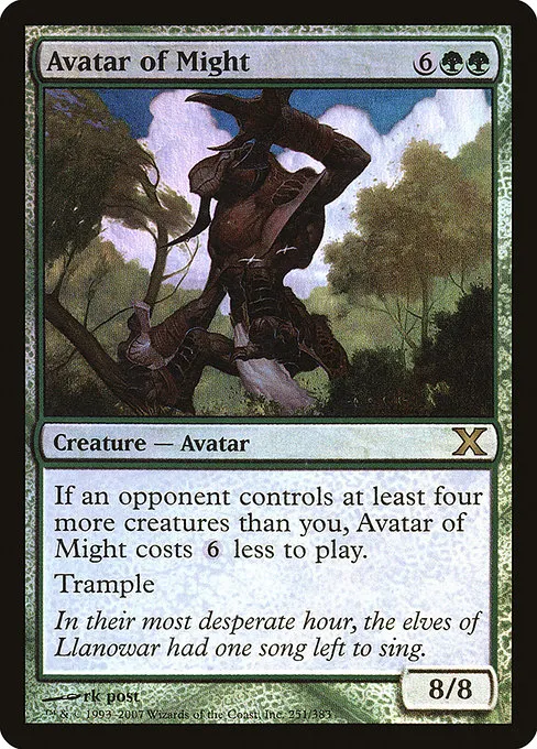 Avatar of Might · Tenth Edition 251★/510