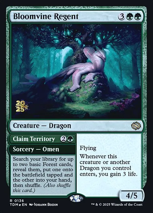 Bloomvine Regent // Claim Territory · Tarkir: Dragonstorm Promos 136s/160