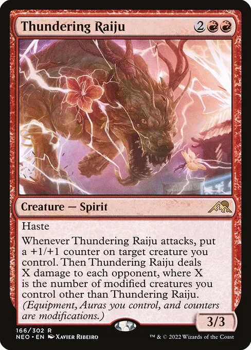 Thundering Raiju · Kamigawa: Neon Dynasty 166/531