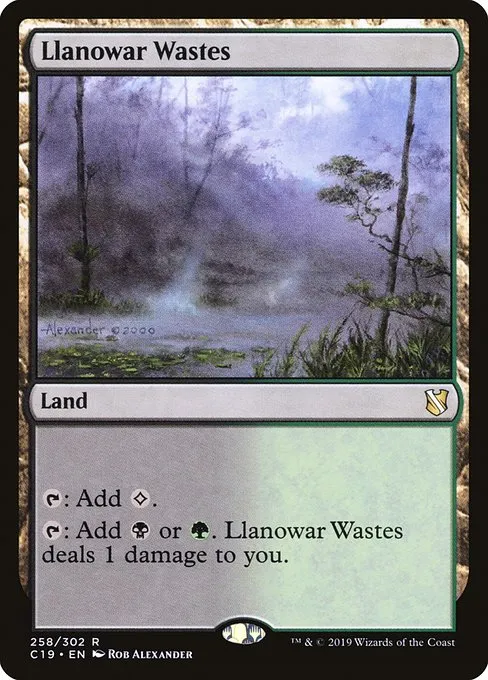 Llanowar Wastes · Commander 2019 258/302