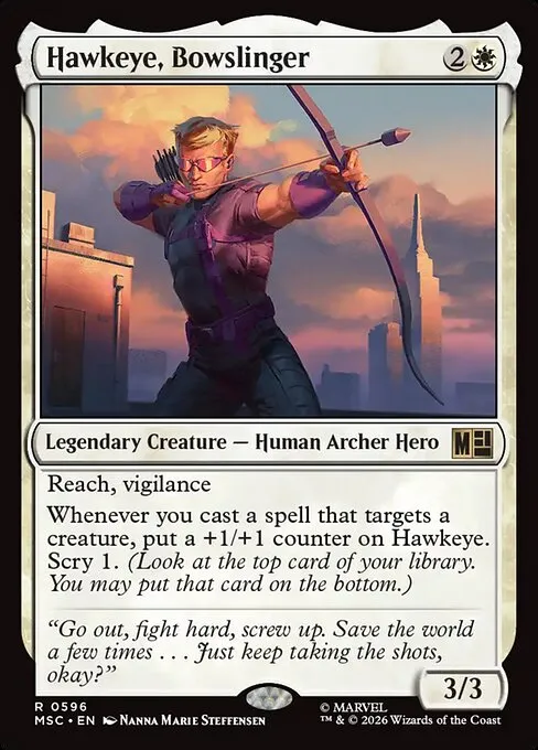 Hawkeye, Bowslinger · Marvel Super Heroes Commander 596/9
