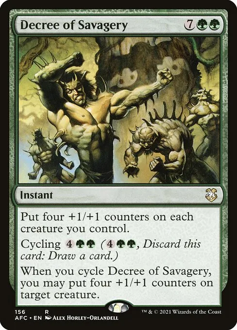 Decree of Savagery · Forgotten Realms Commander 156/331