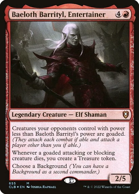 Baeloth Barrityl, Entertainer · Commander Legends: Battle for Baldur's Gate 655/936