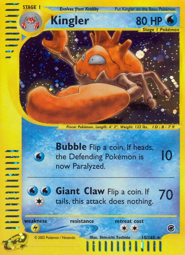 Kingler · Expedition Base Set 15/165