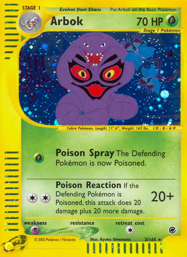 Arbok · Expedition Base Set 3/165