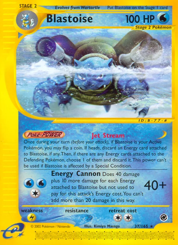 Blastoise · Expedition Base Set 37/165