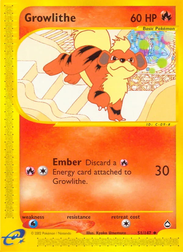 Growlithe · Aquapolis 51/147