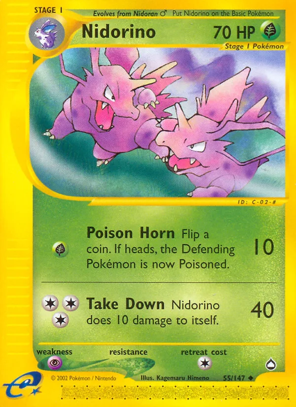 Nidorino · Aquapolis 55/147