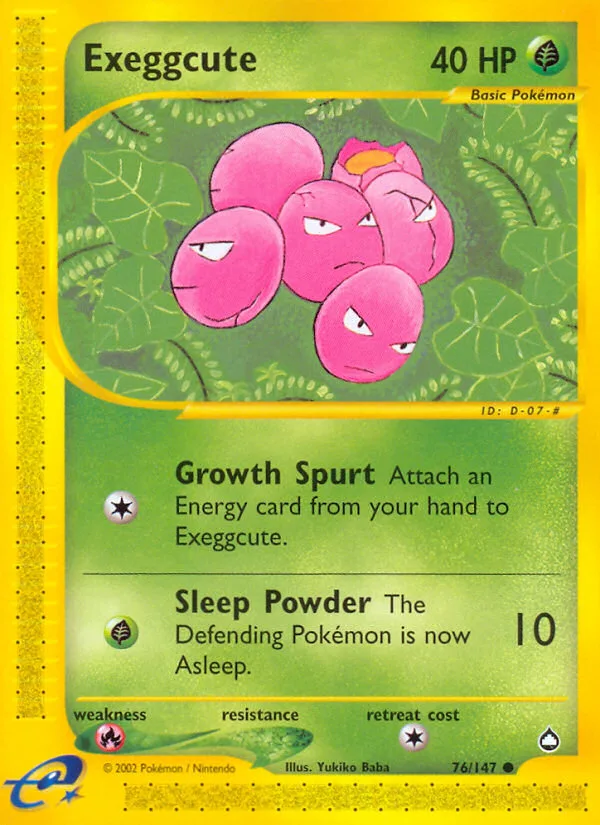 Exeggcute · Aquapolis 76/147