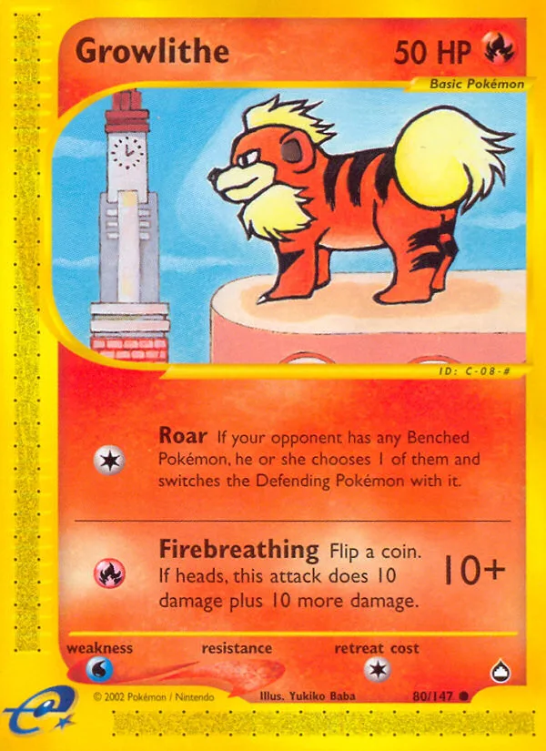 Growlithe · Aquapolis 80/147