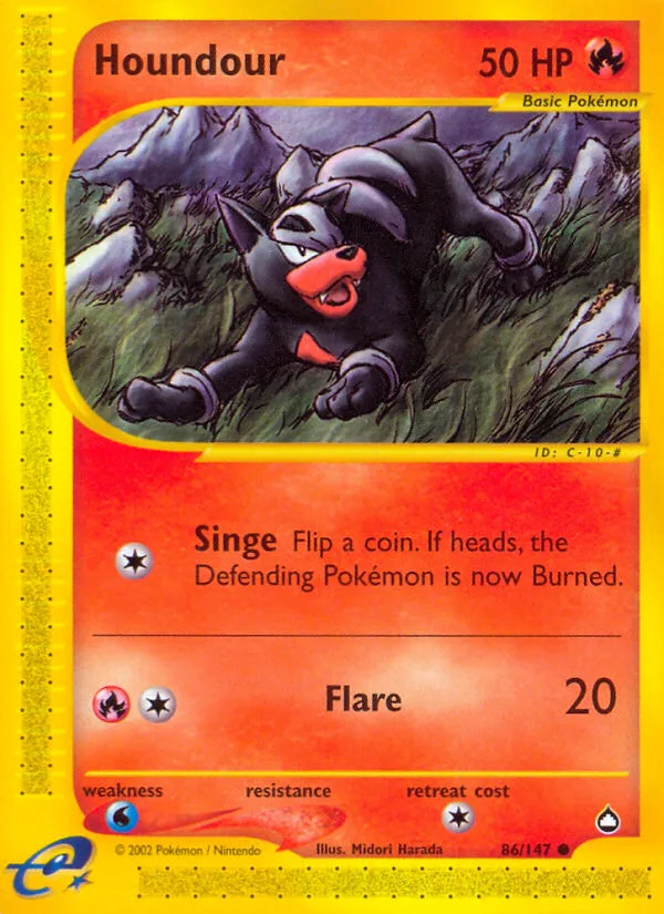 Houndour · Aquapolis 86/147