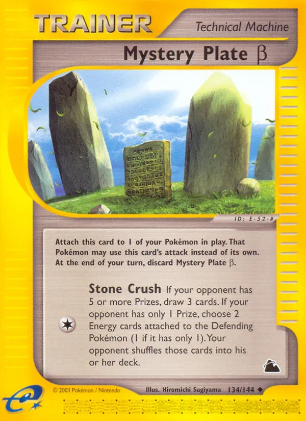 Mystery Plate β · Skyridge 134/144
