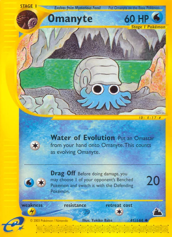 Omanyte · Skyridge 41/144