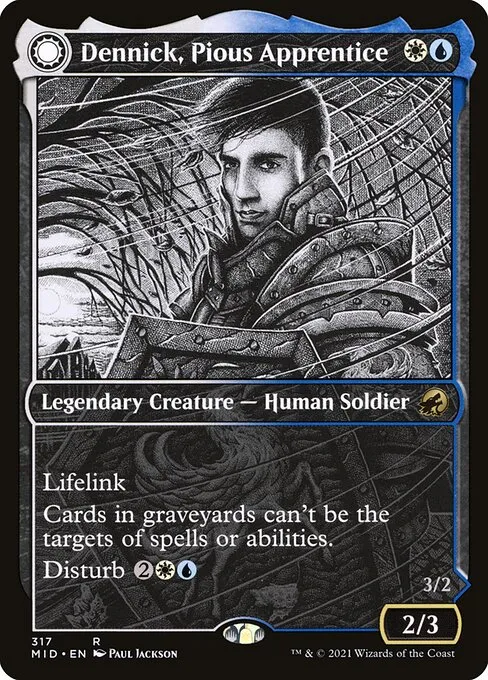 Dennick, Pious Apprentice // Dennick, Pious Apparition · Innistrad: Midnight Hunt 317/399