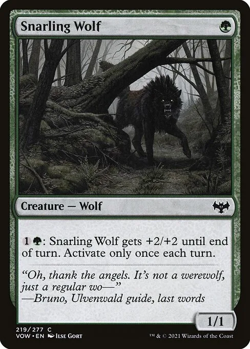 Snarling Wolf · Innistrad: Crimson Vow 219/423