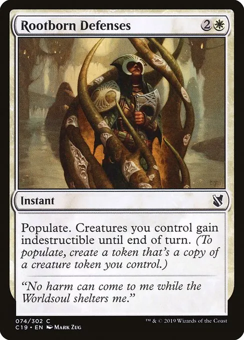 Rootborn Defenses · Commander 2019 74/302