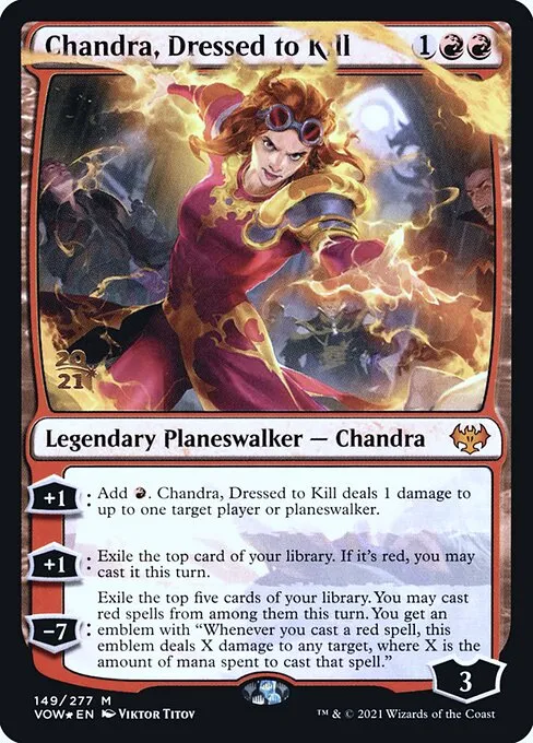 Chandra, Dressed to Kill · Innistrad: Crimson Vow Promos 149s/121