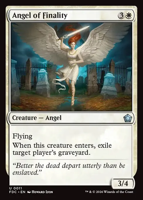 Angel of Finality · Foundations Commander 11/3
