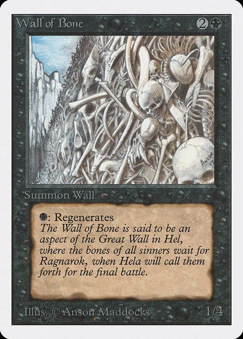 Wall of Bone · Unlimited Edition 133/302