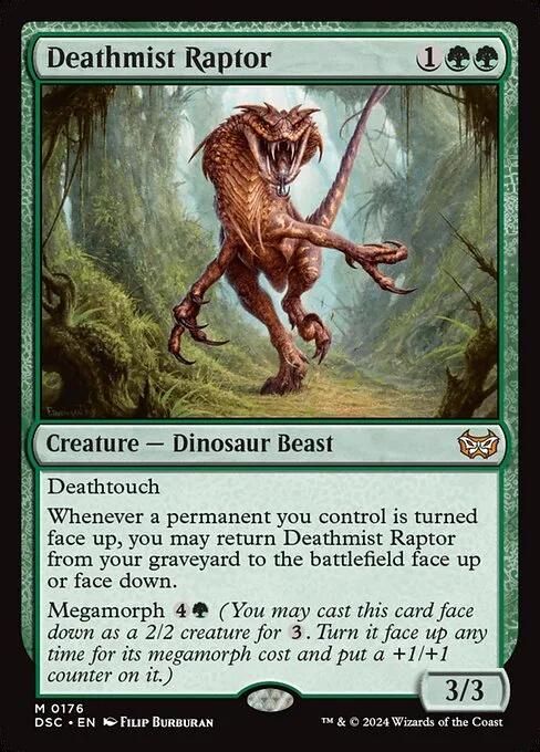 Deathmist Raptor · Duskmourn: House of Horror Commander 176/373