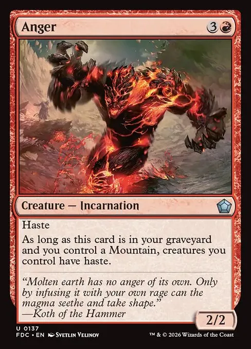 Anger · Foundations Commander 137/3
