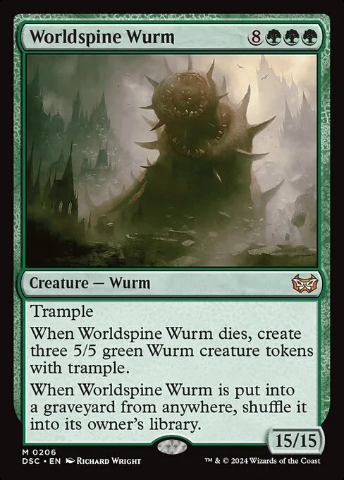 Worldspine Wurm · Duskmourn: House of Horror Commander 206/373
