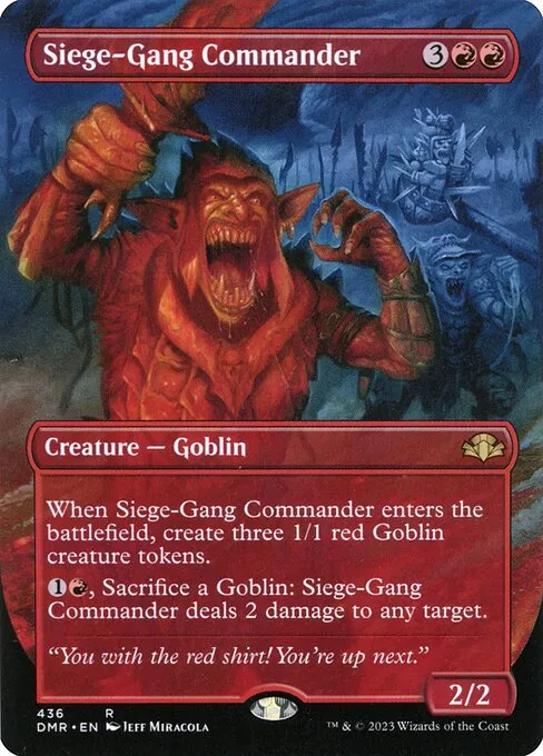 Siege-Gang Commander · Dominaria Remastered 436/457