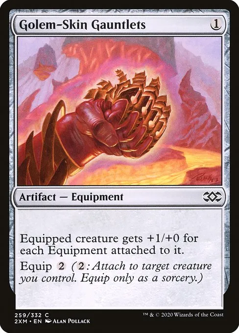 Golem-Skin Gauntlets · Double Masters 259/384