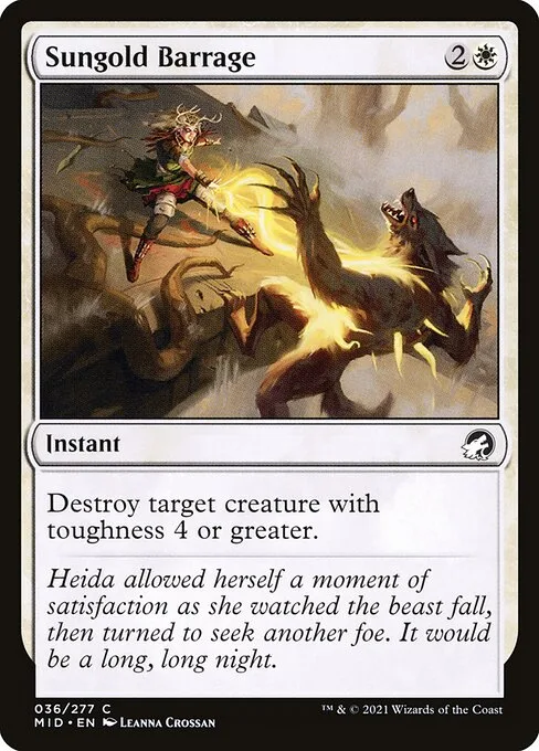Sungold Barrage · Innistrad: Midnight Hunt 36/399