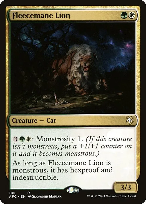 Fleecemane Lion · Forgotten Realms Commander 185/331