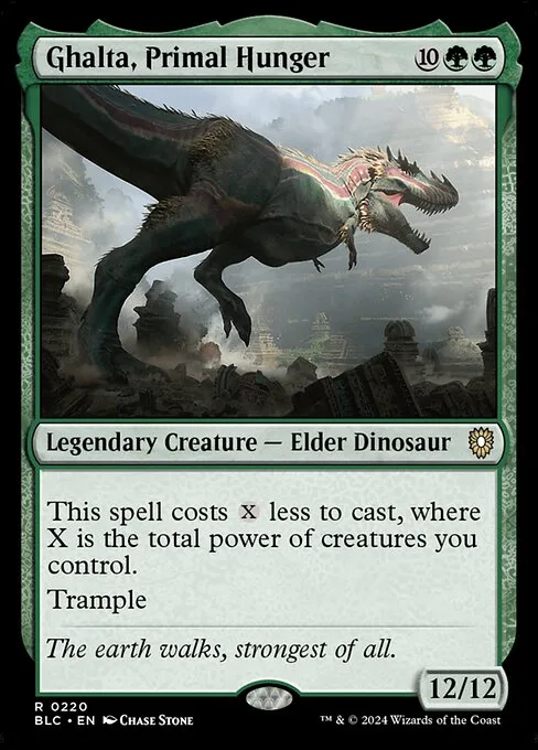 Ghalta, Primal Hunger · Bloomburrow Commander 220/356