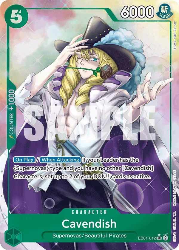 Cavendish (Alternate Art) · Extra Booster: Memorial Collection EB01-012/105