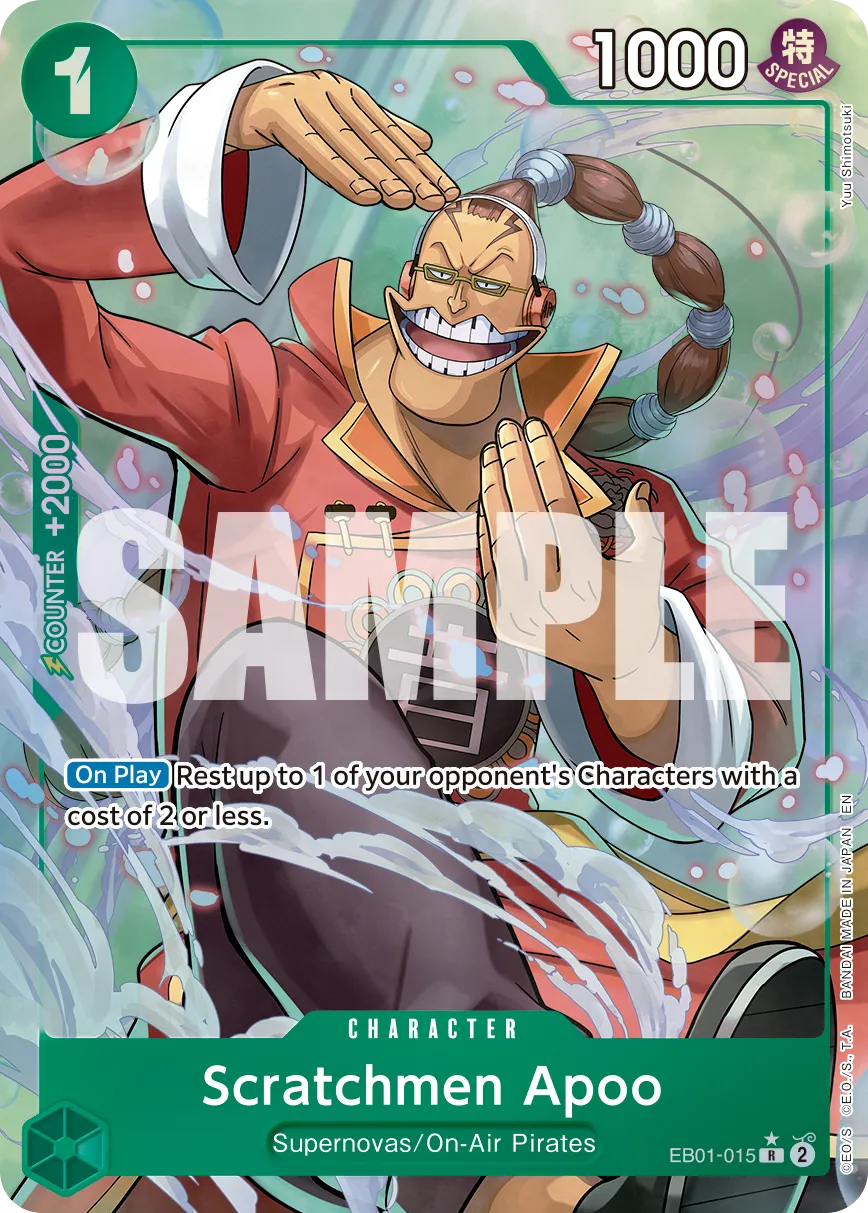 Scratchmen Apoo - EB01-015 (Alternate Art) · Extra Booster: Memorial Collection EB01-015/105